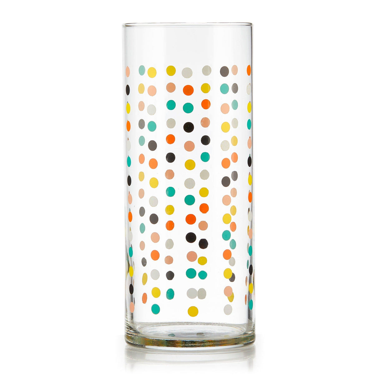 Libbey Vintage Flower Power Party Dots Cooler Glasses, 16 ounce, Set of 4-Beverageware-Parc Decor