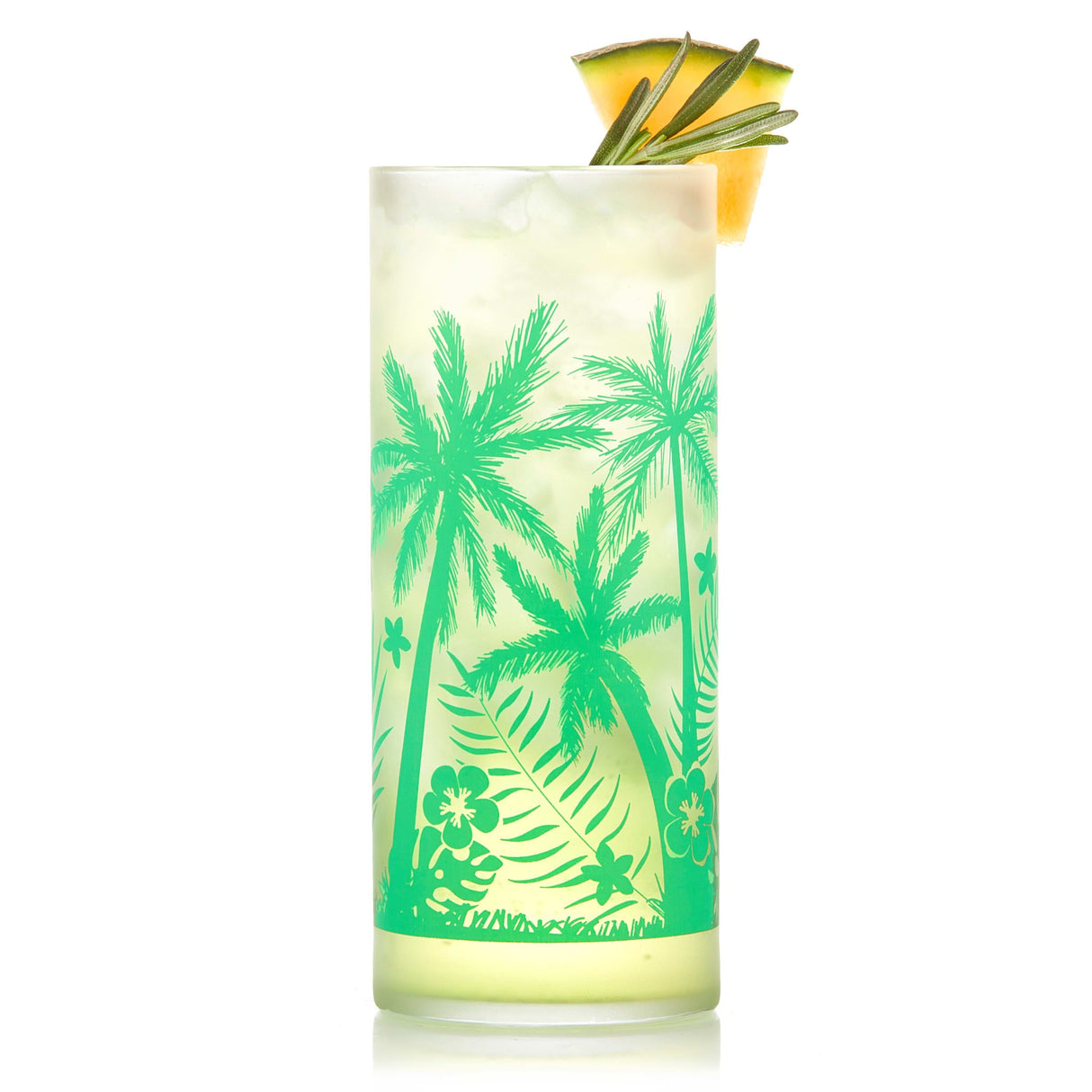 Libbey Vintage Palm Trees Cooler Glasses, 16 ounce, Set of 4-Beverageware-Parc Decor