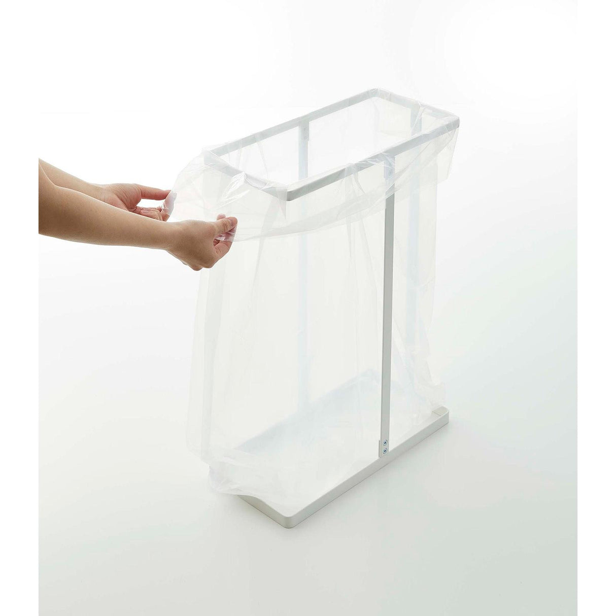 Lidded Garbage Bag Holder - Steel