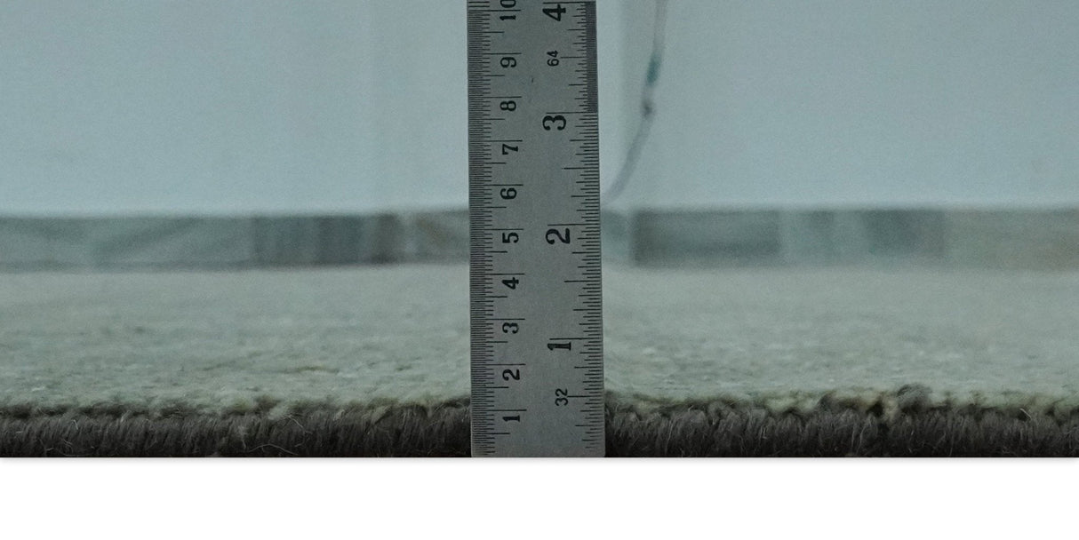 Light Green and Silver Traditional Large design 5x8 Hand Knotted wool and Art Silk Area Rug-Area Rug-Parc Decor