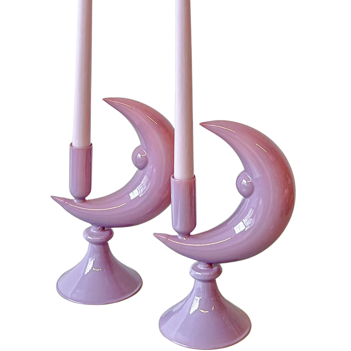 Lilac Crescent Moon Candle Holder - Case of 12 Candle Holders-Candle Holder-Parc Decor