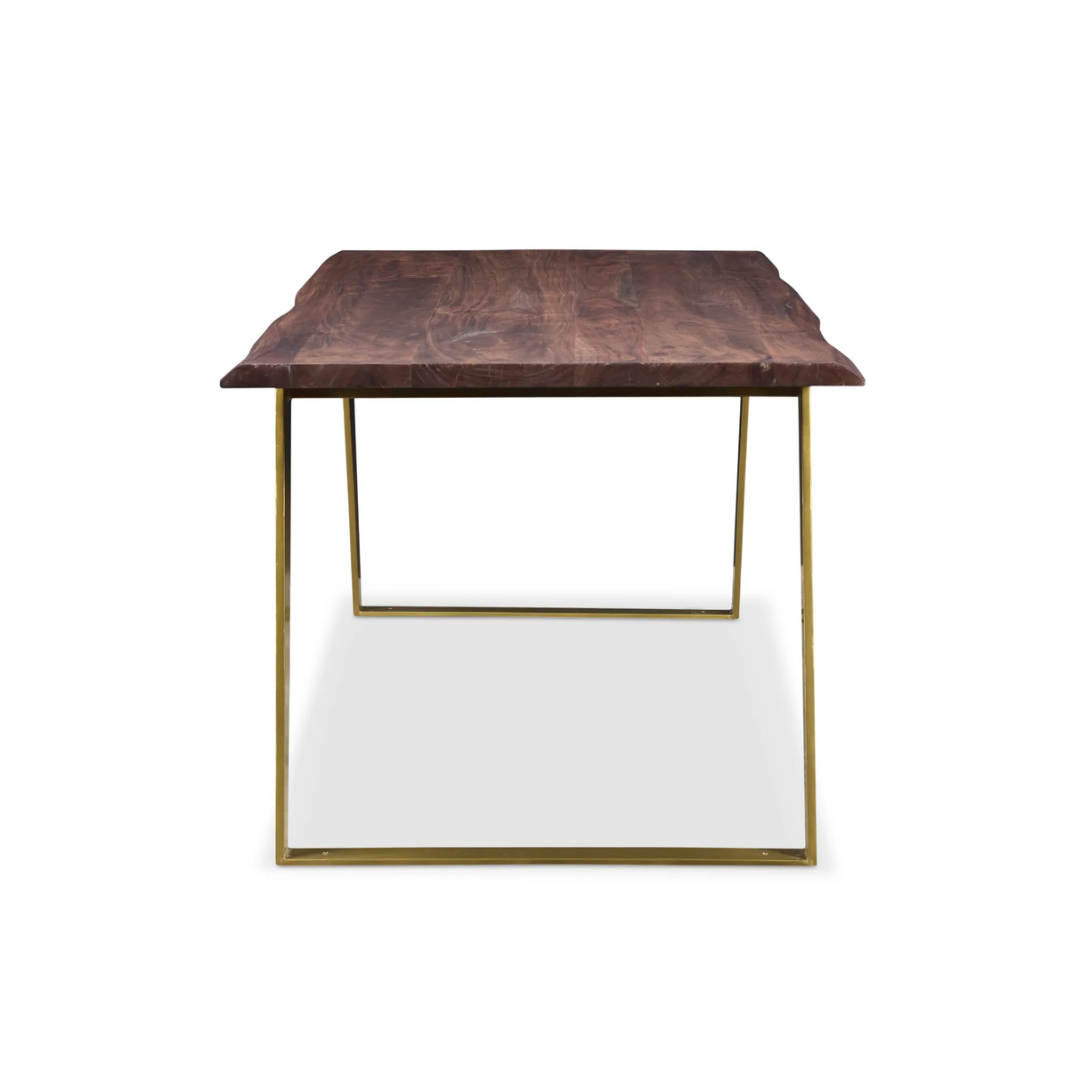 Live Edge Dining Table Gold Legs-Dining Table-Parc Decor