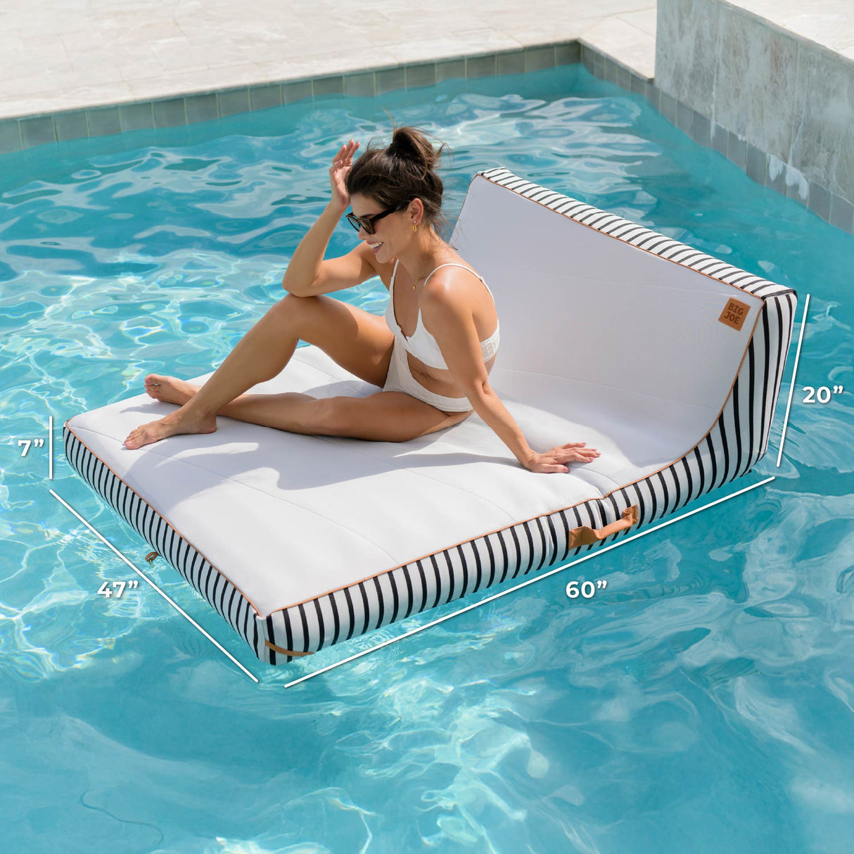 Lux Double Inflatable Chaise Pool Float
