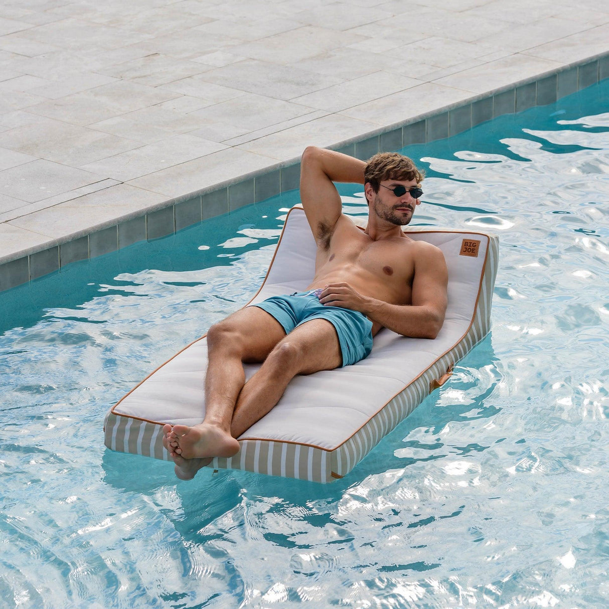 Lux Inflatable Chaise Pool Lounger with Sunbrella® Fabric