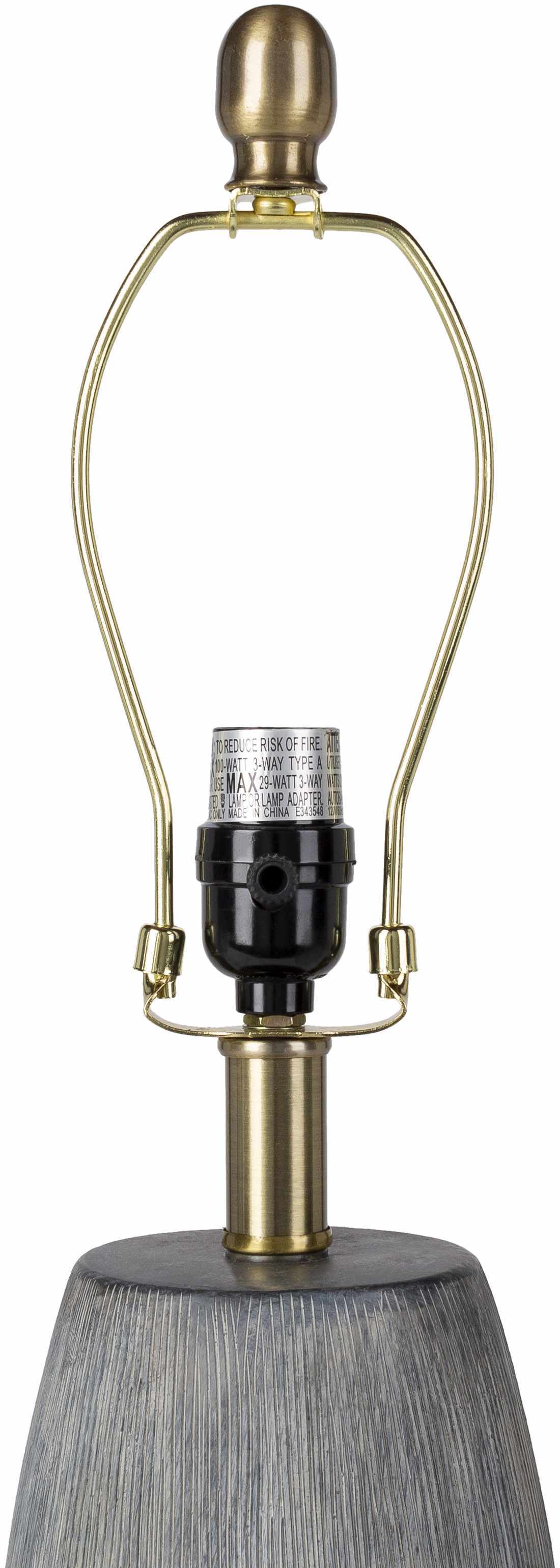 Mabayo Ribbed White Ceramic Table Lamp-Lighting-Parc Decor