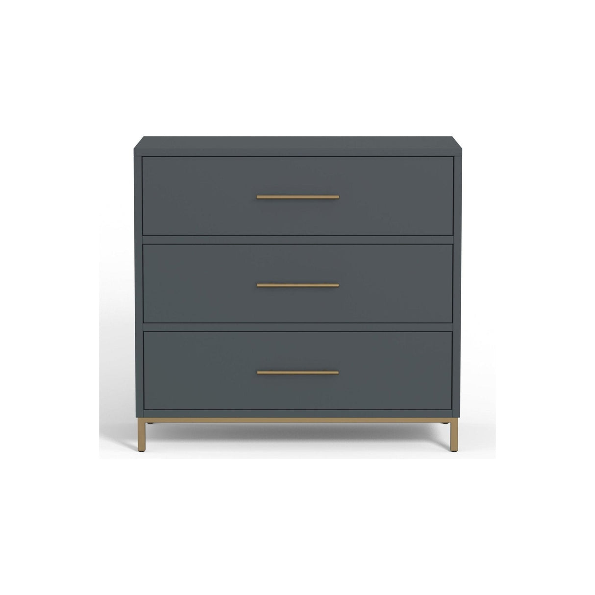 Madelyn Three Drawer Small Chest, Slate Gray-Accent Chests-Parc Decor