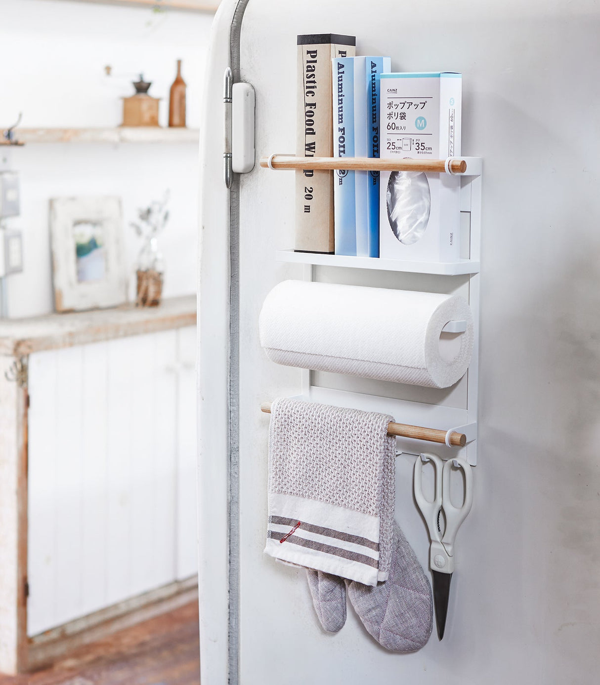 Organizador de cocina magnético - Acero + Madera