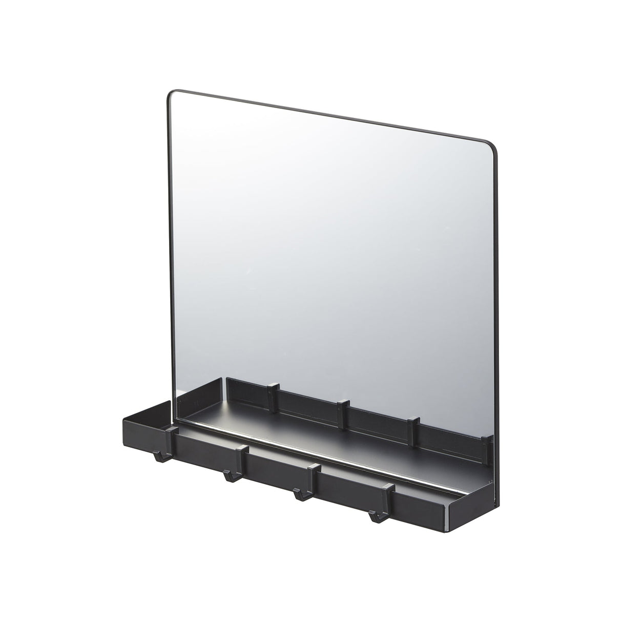 Magnetic Mirror with Storage Rack - Glass-Key Storage-Parc Decor