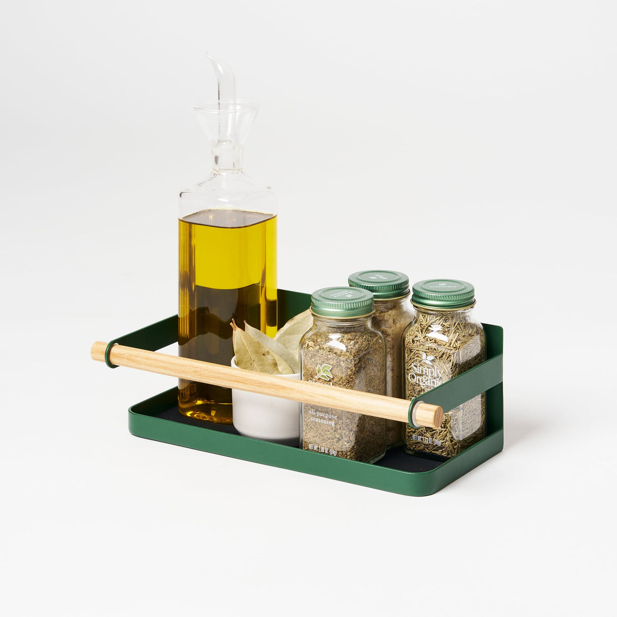 Magnetic Storage Caddy - Steel + Wood