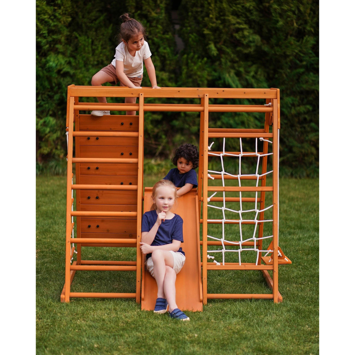 Magnolia 7-in-1 Real Wood Playset – Indoor & Outdoor Climbing Gym for Kids-Outdoor-Parc Decor