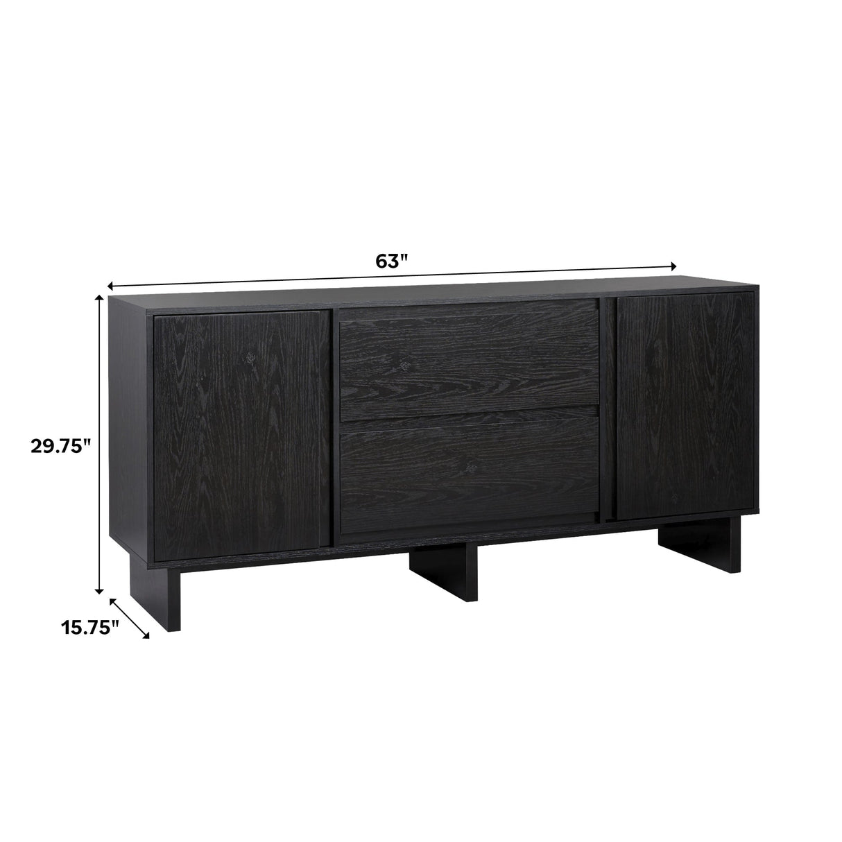 Maja 63" Minimalist Scandi Sideboard / TV Stand-Entertainment-Parc Decor