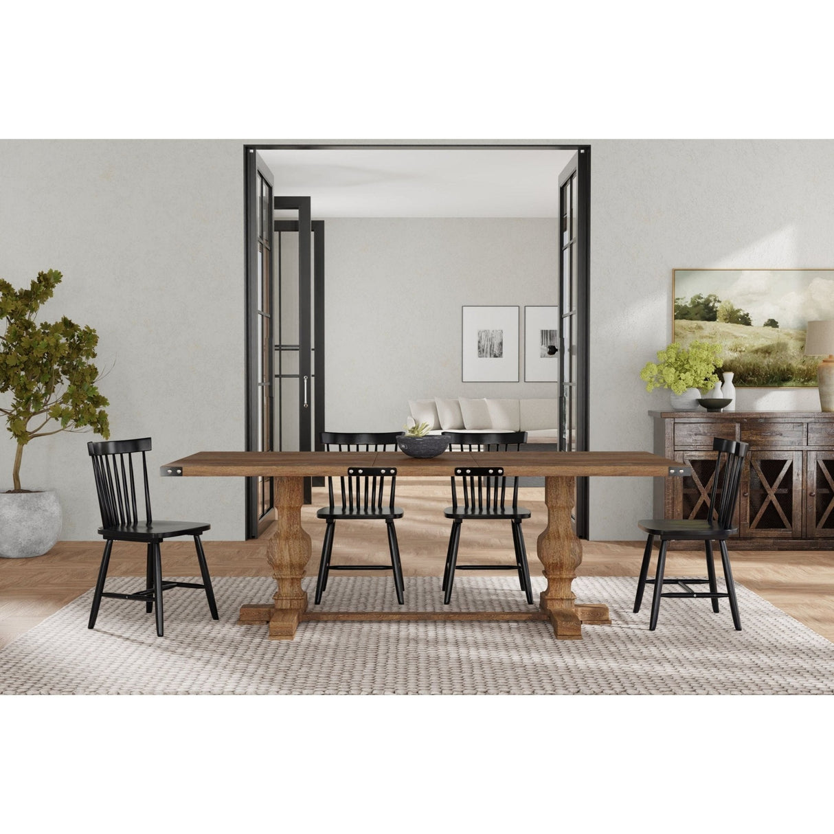Manchester Dining Table, Natural-Dining Tables-Parc Decor