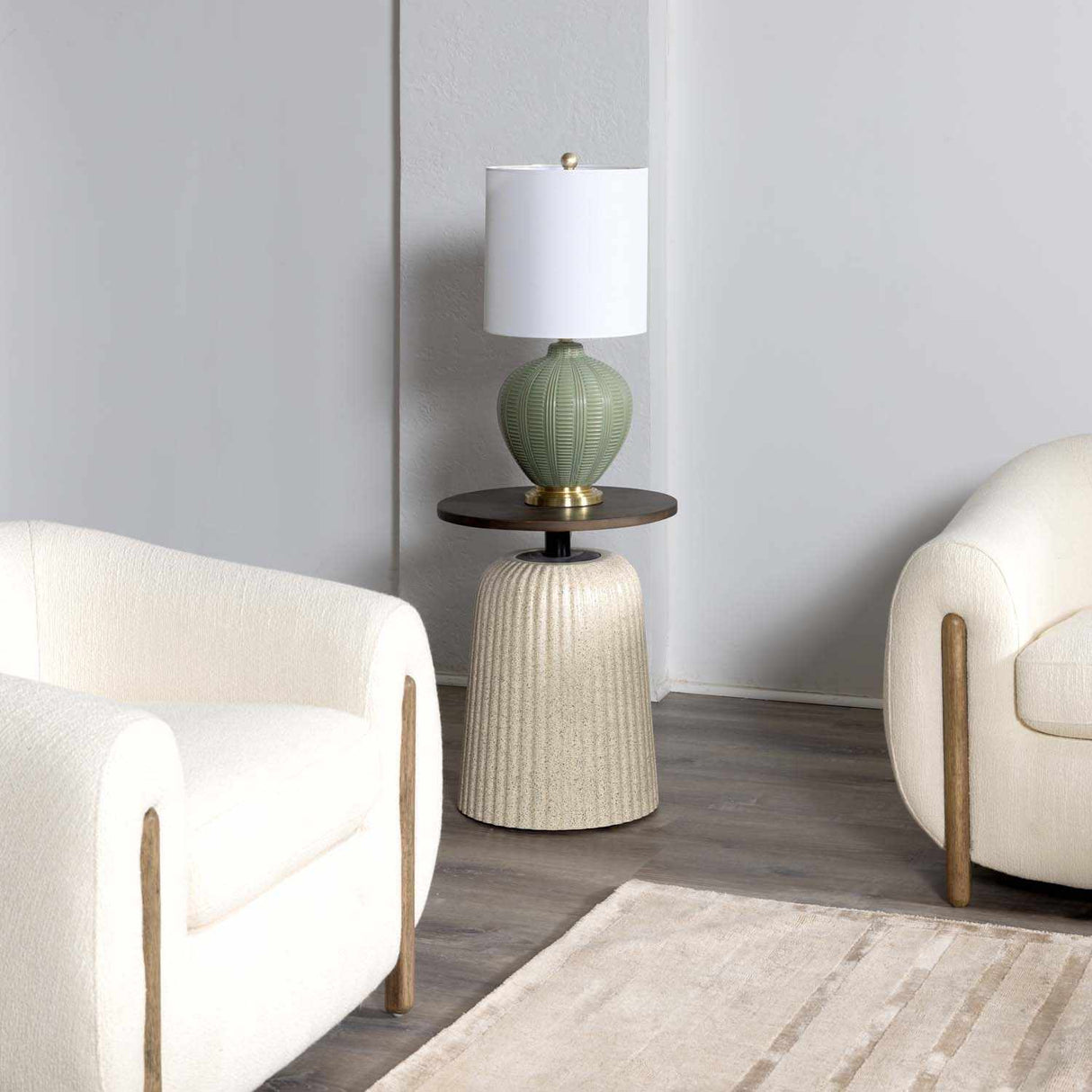 McMurray Green Textured Table Lamp-Lighting-Parc Decor
