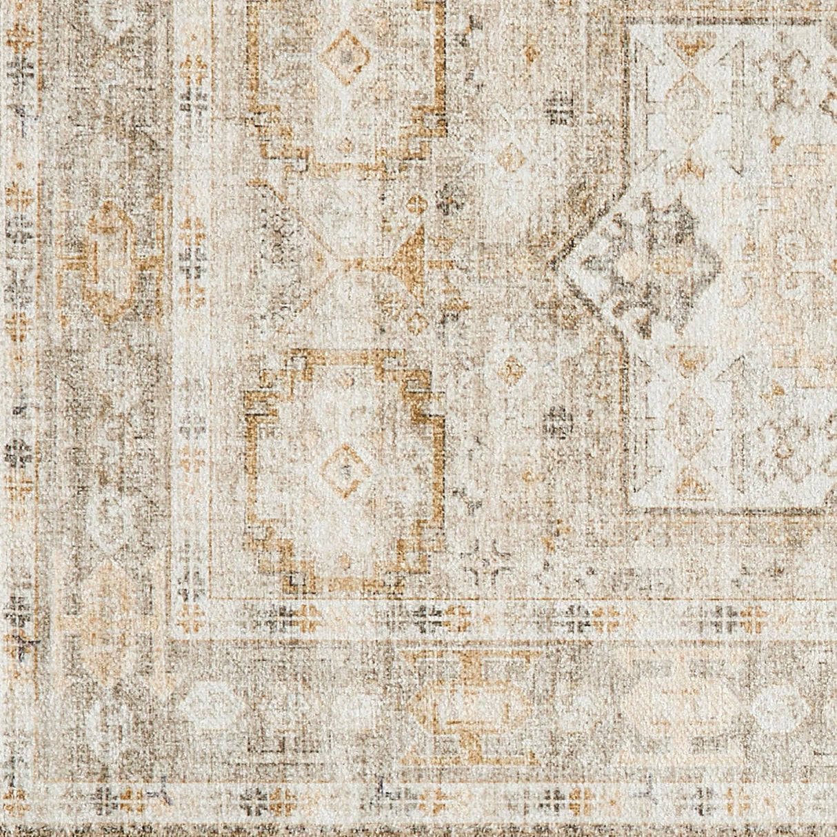 Medallion Machine Washable Accent Area Rug 3' x 5' - Nava Collection-Rugs-Parc Decor