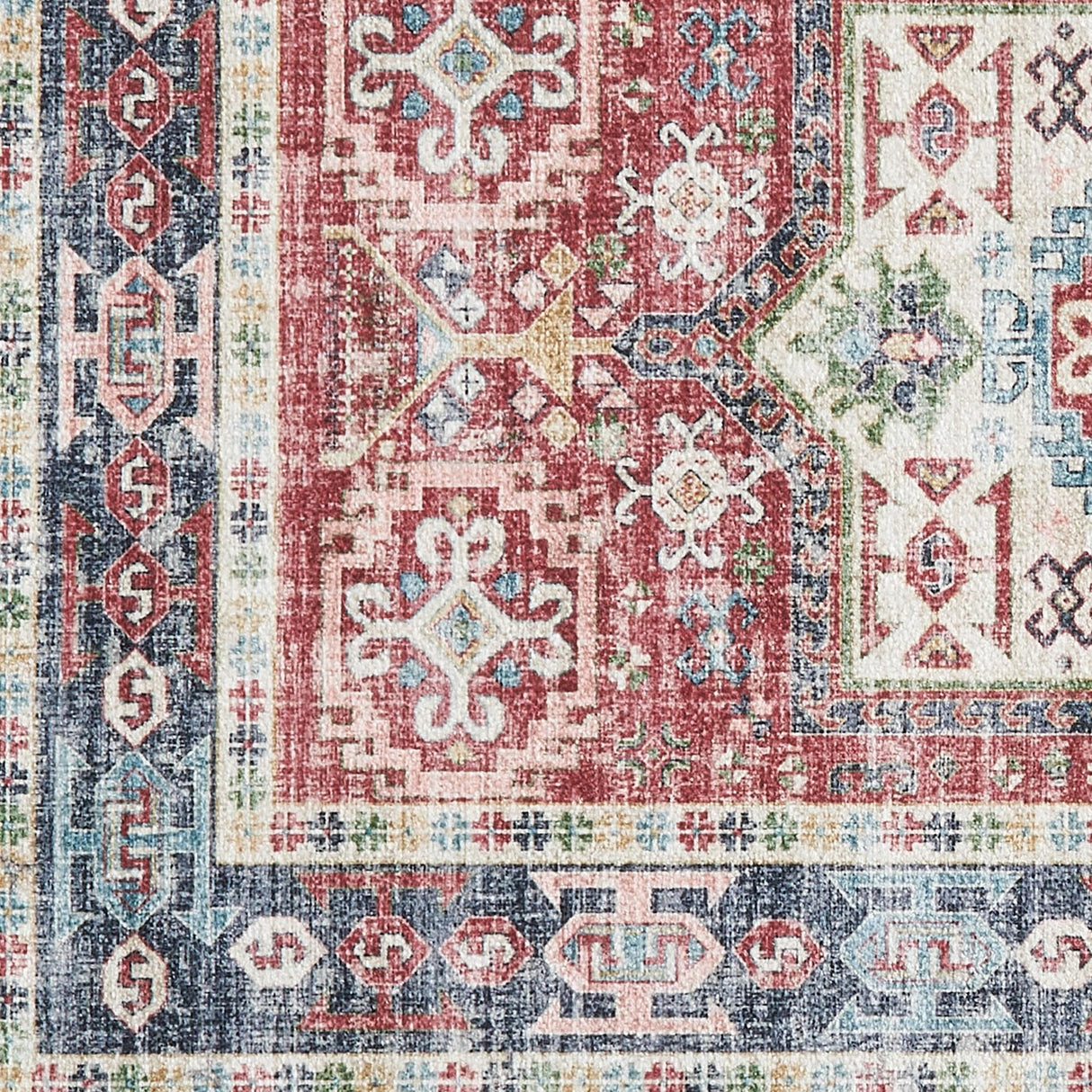 Medallion Machine Washable Accent Area Rug 3' x 5' - Nava Collection-Rugs-Parc Decor