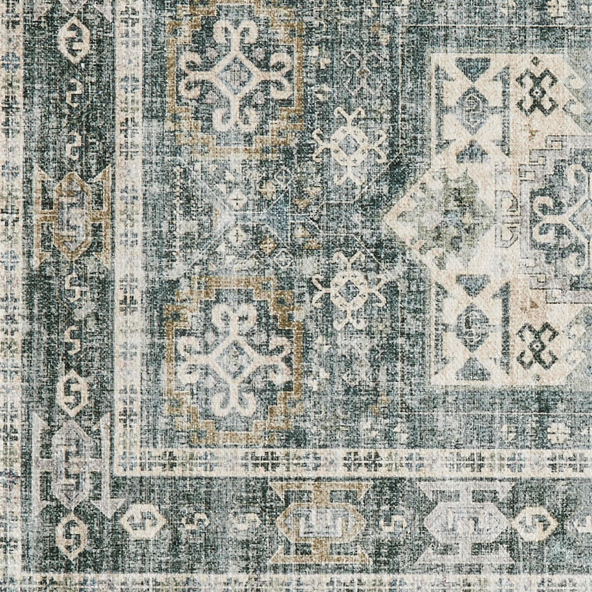 Medallion Machine Washable Accent Area Rug 3' x 5' - Nava Collection-Rugs-Parc Decor