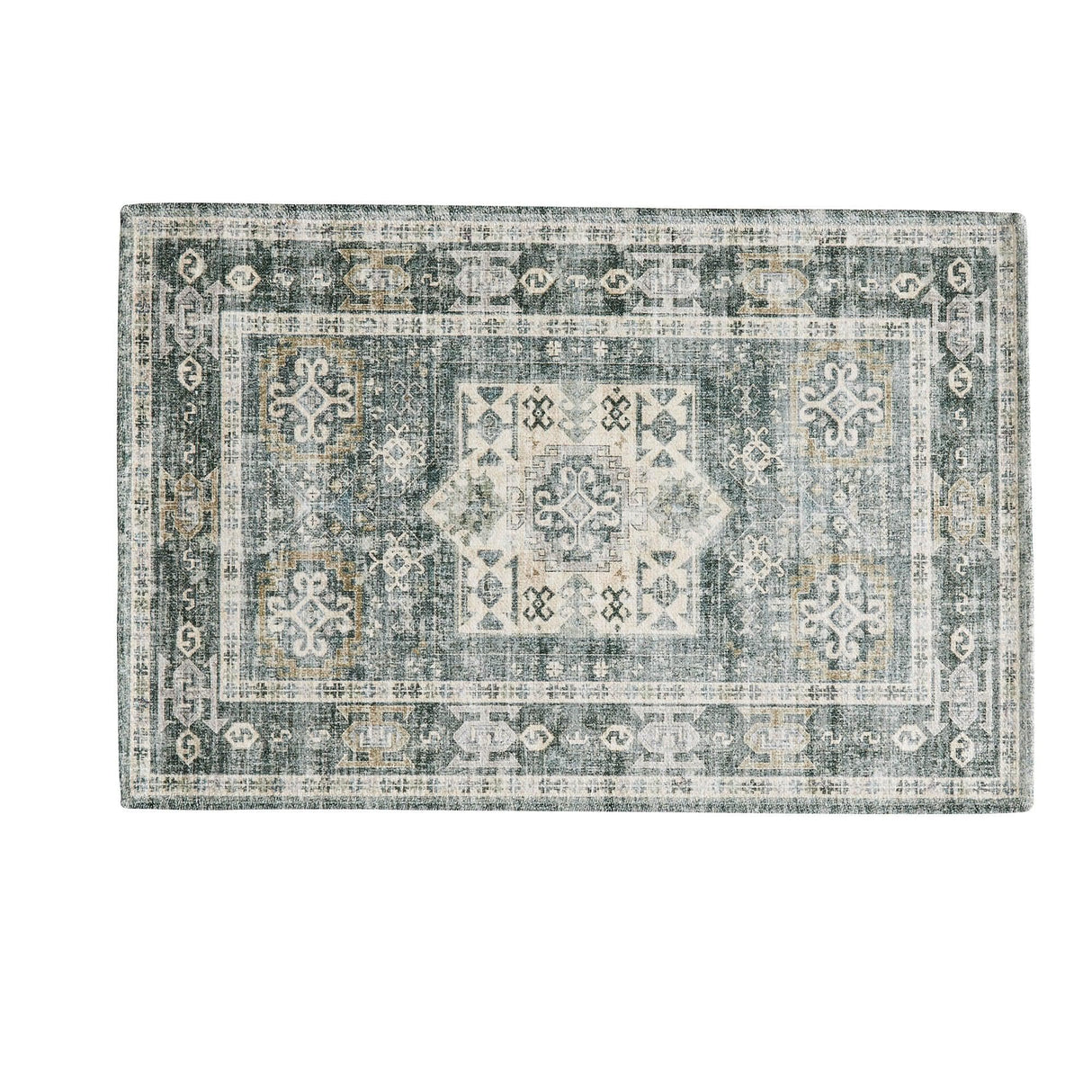 Medallion Machine Washable Accent Rug 2' x 3' - Nava Collection-Rugs-Parc Decor