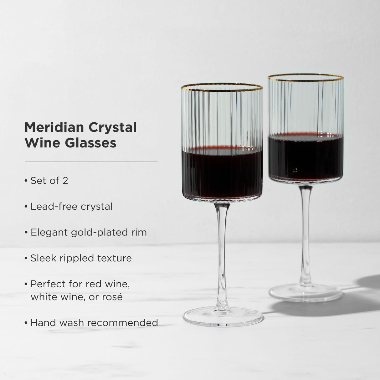 Meridian Crystal Wine Glasses Set of 2-product_type::stemmed_wine_glasses-Parc Decor