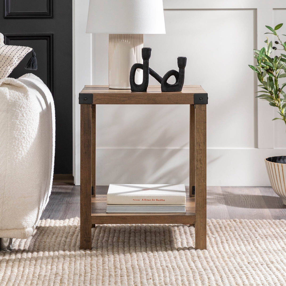 Metal X Side Table-Occasional-Parc Decor