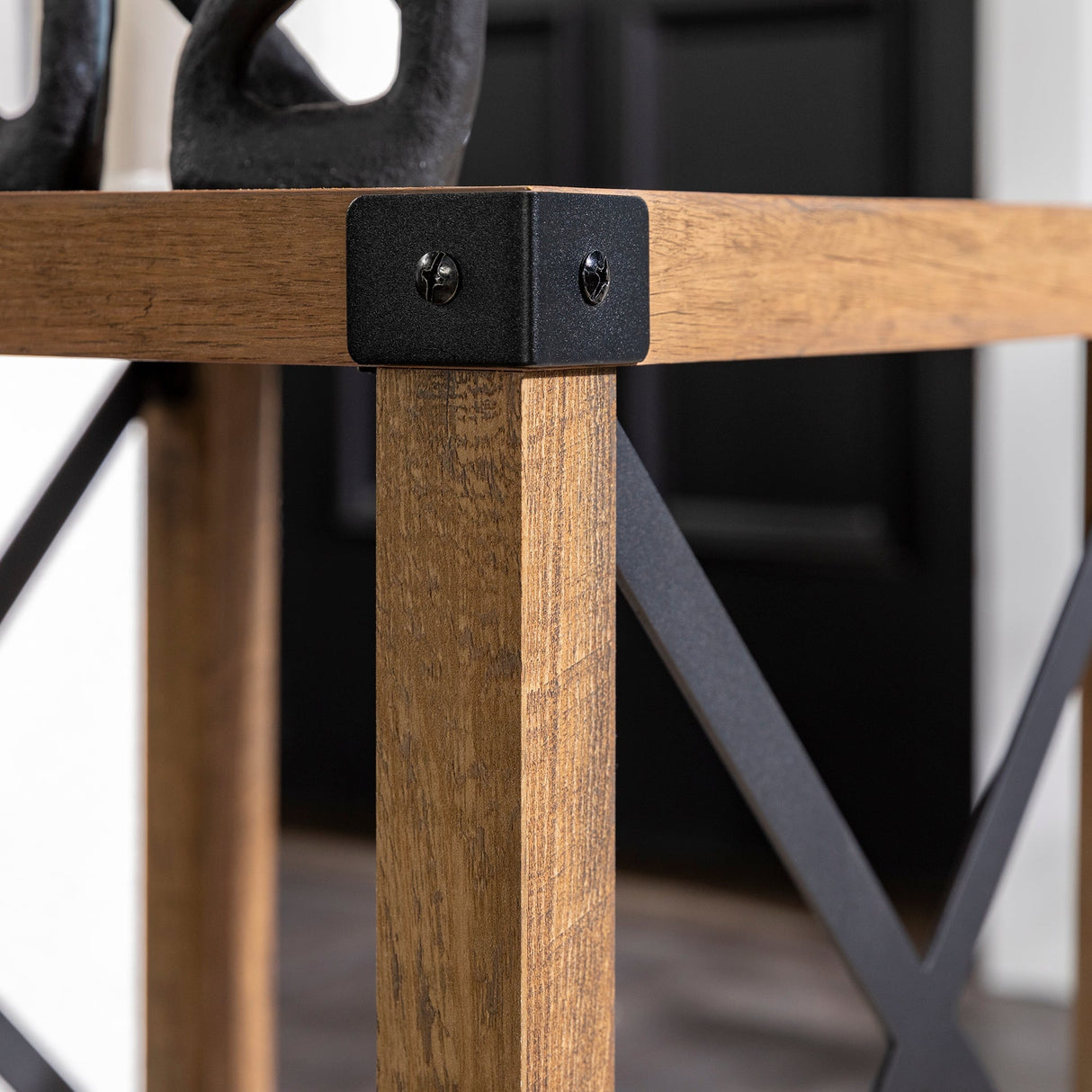 Metal X Side Table-Occasional-Parc Decor