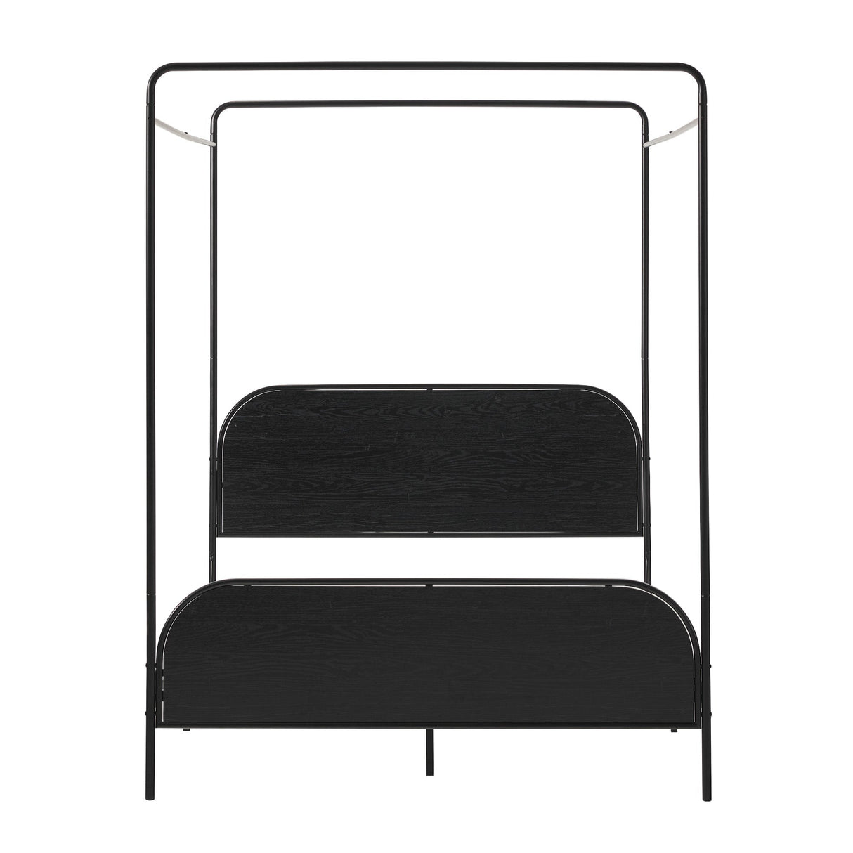 Metro Modern Metal and Wood Canopy Queen Bedframe-Bedroom-Parc Decor