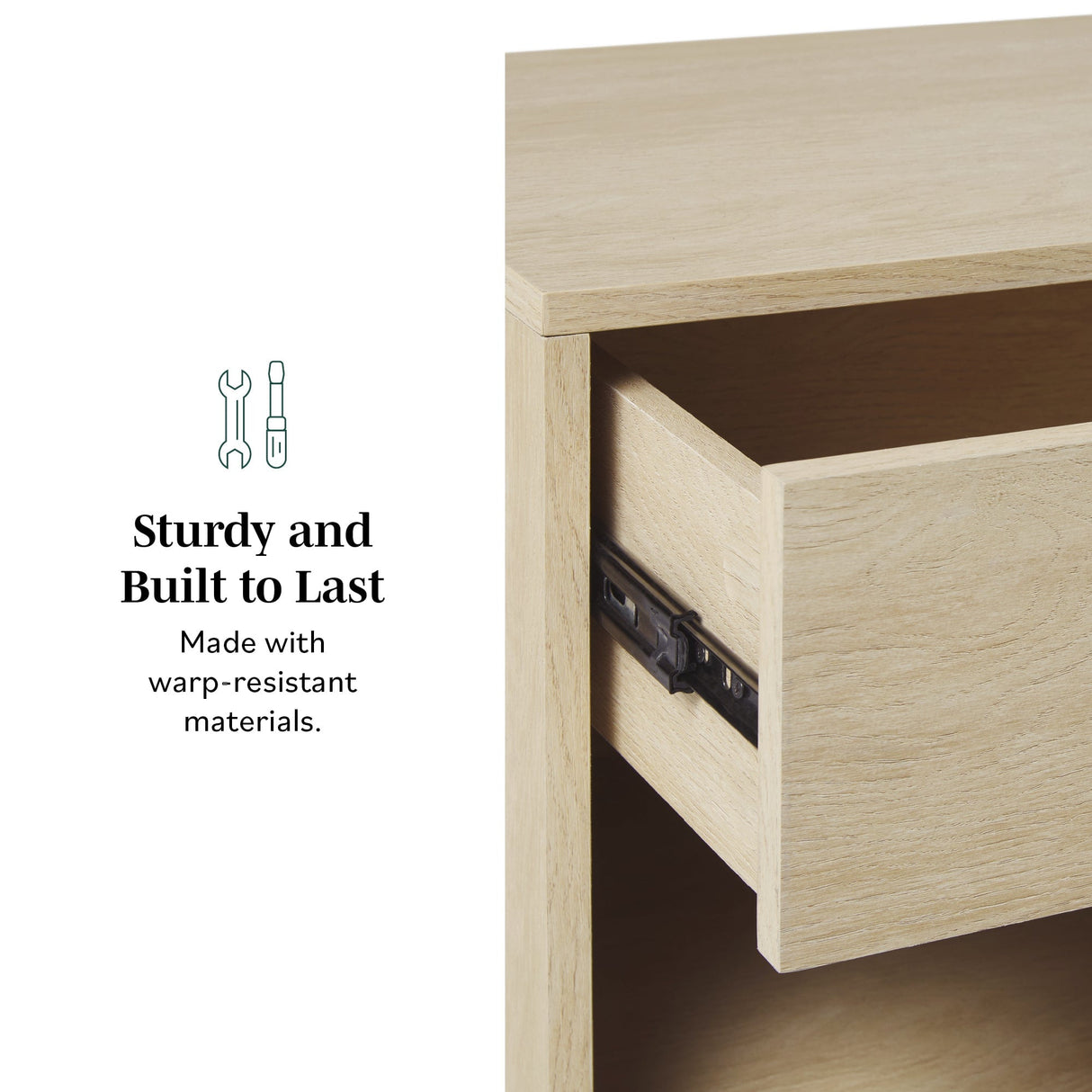 Mid-Century Frans Modern 1-Drawer Nightstand-Bedroom-Parc Decor