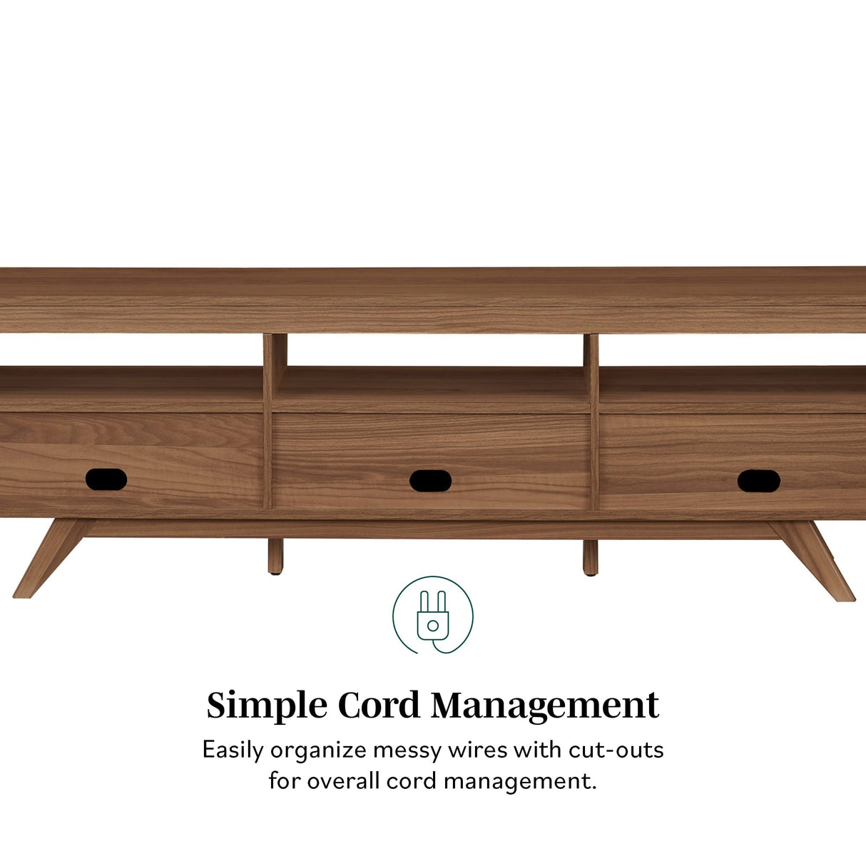 Mid-Century Kela Modern 3-Door TV Stand-Entertainment-Parc Decor