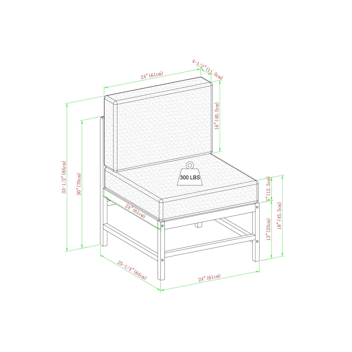 Midland Modern Solid Wood 3-Piece Outdoor Sectional Set-Outdoor-Parc Decor