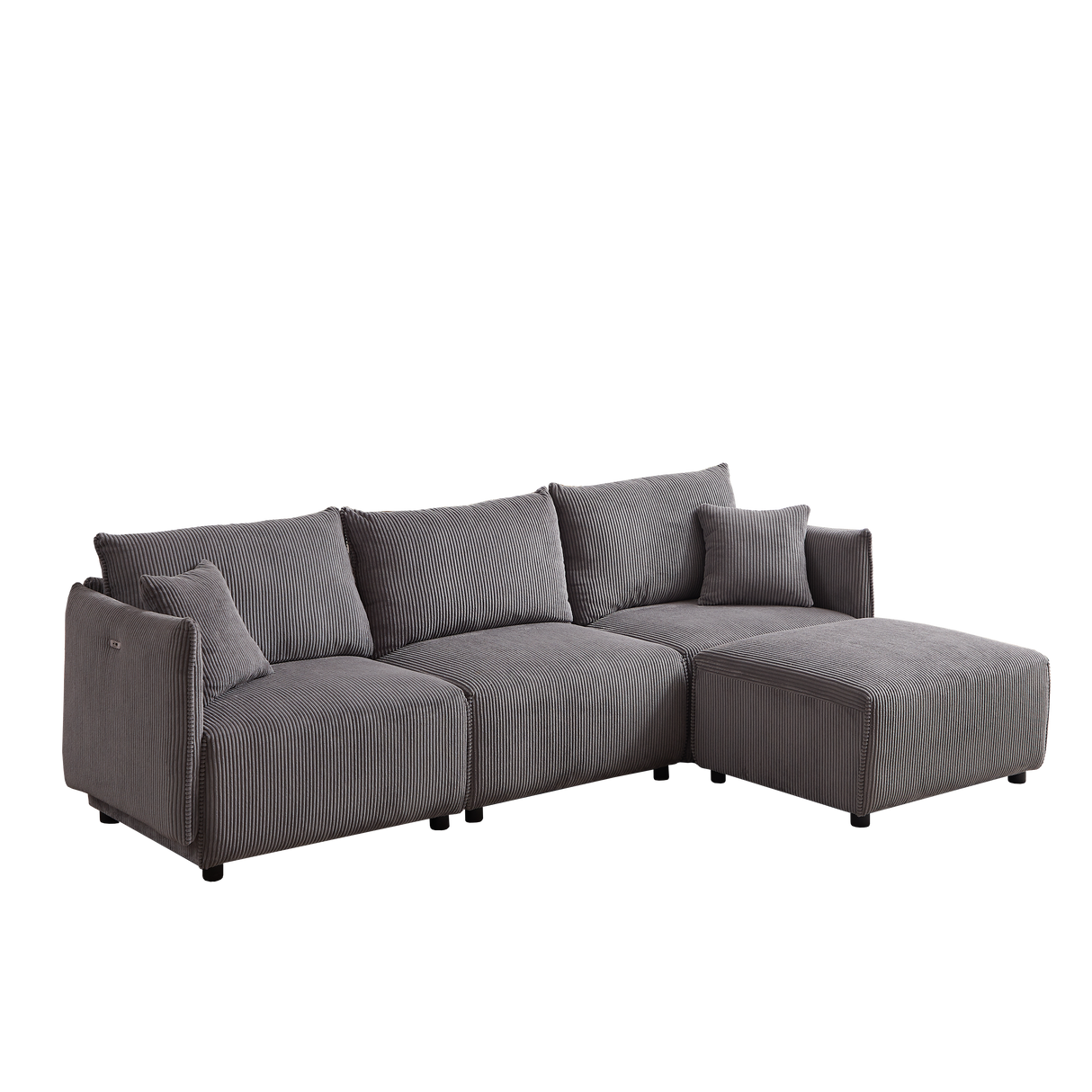 Minimalist Modular Cloud Couch with Chaise-sofa-Parc Decor
