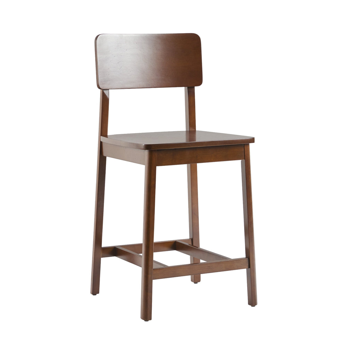 Minimalist Solid Wood Counter Stool, Set of 2-Dining / Kitchen-Parc Decor