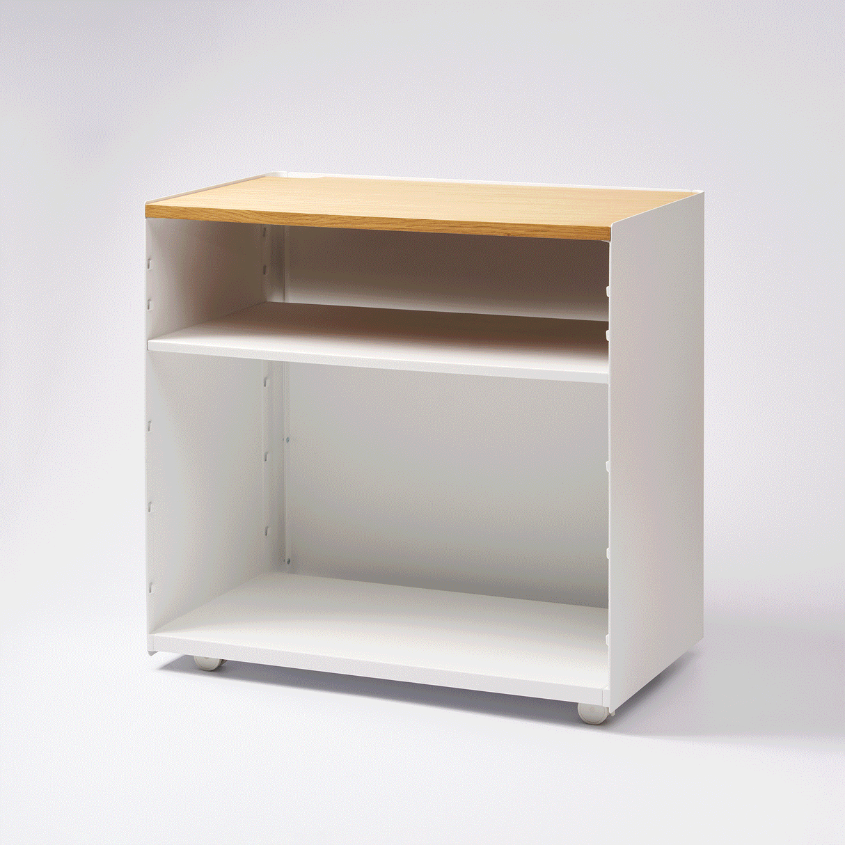 Mobile Hideaway Storage Cart (23" H) - Steel + Wood