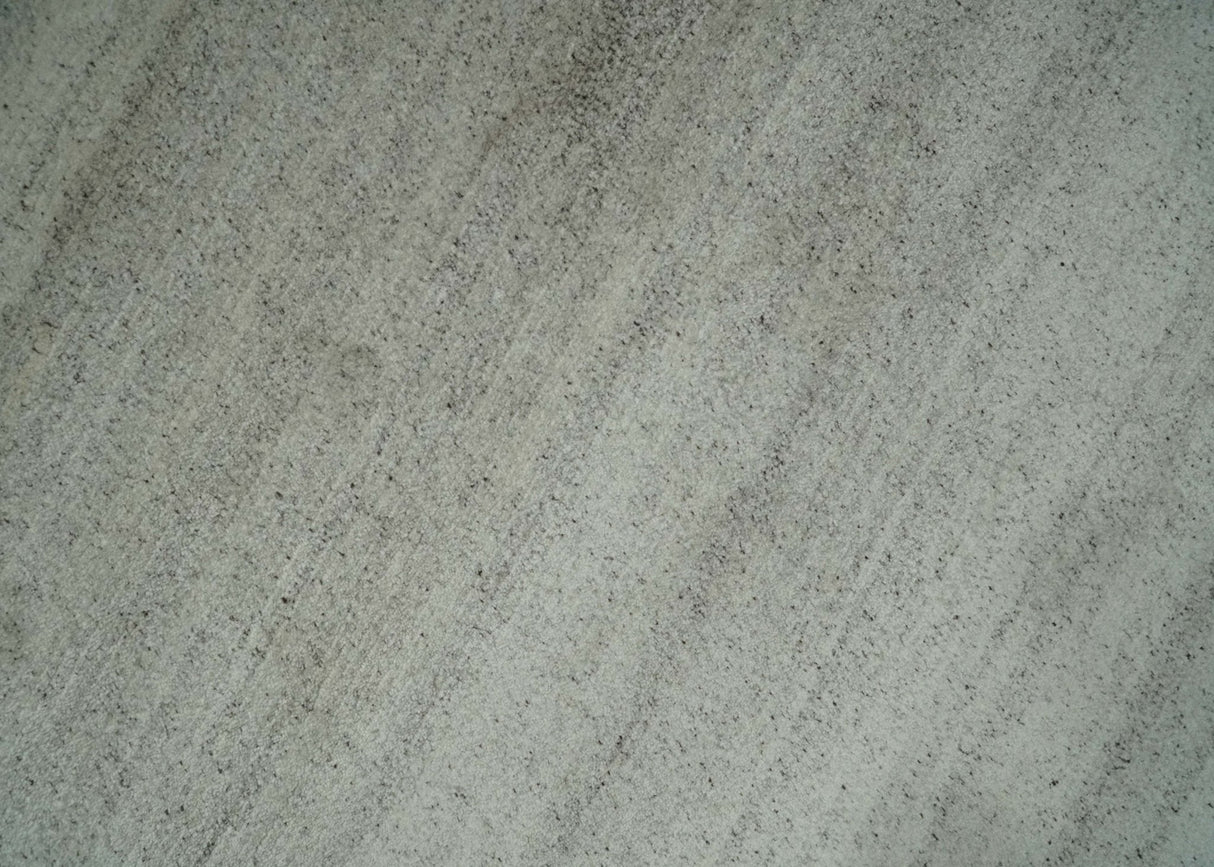 Modern 6x8 Ivory and Silver Wool Hand Woven Area Rug