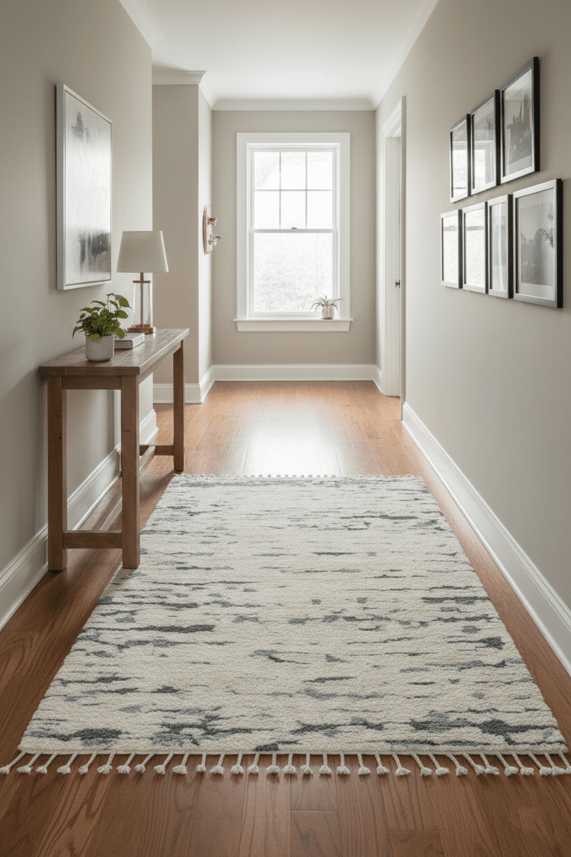 Modern Abstract Beige and Gray Hand Knotted Moroccan Style Plush Pile 5x8 wool Rug
