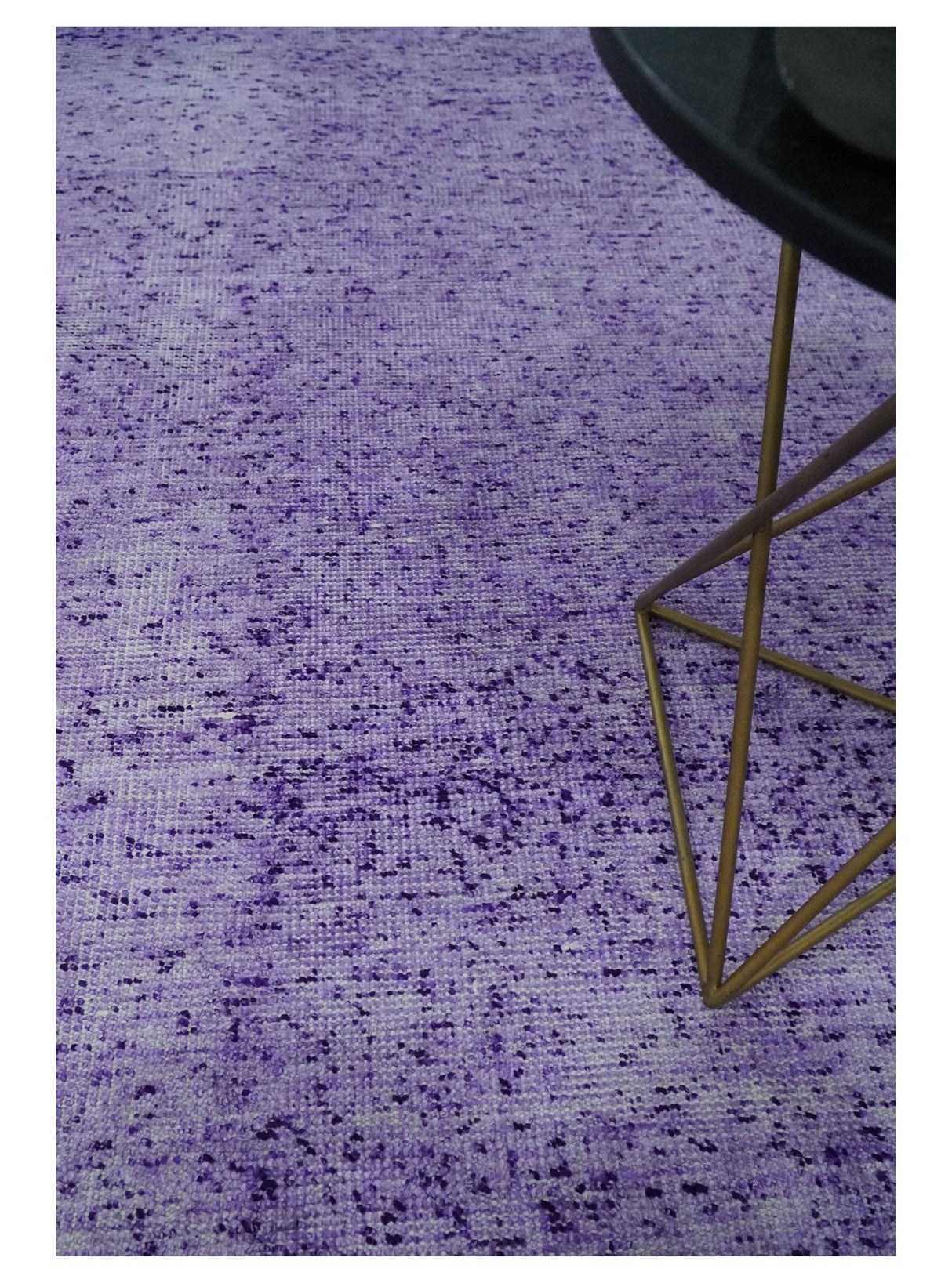 Modern Abstract Purple and Silver Hand knotted 8x10 Woven Art Silk Area Rug-Area Rug-Parc Decor