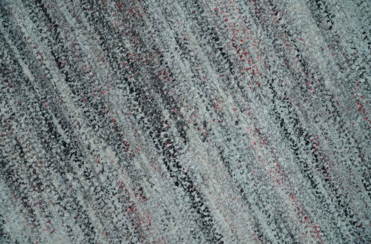 Modern Abstract Silver, Gray, Charcoal and Brown Dari 5x8 Pet yarn Area Rug