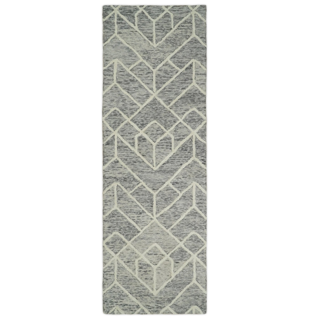 Modern Contemporary Beige Hand Tufted Wool Area Rug