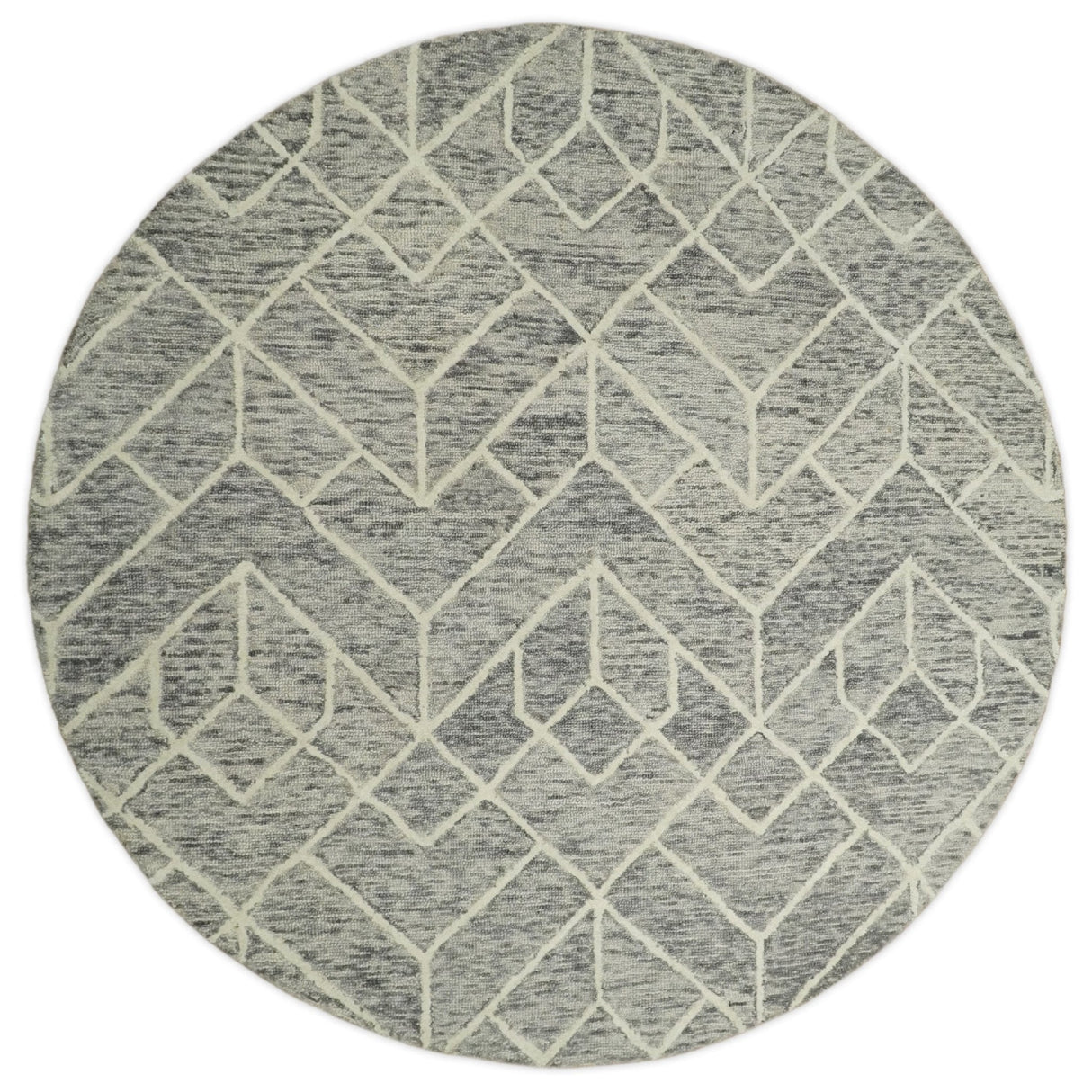 Modern Contemporary Beige Hand Tufted Wool Area Rug