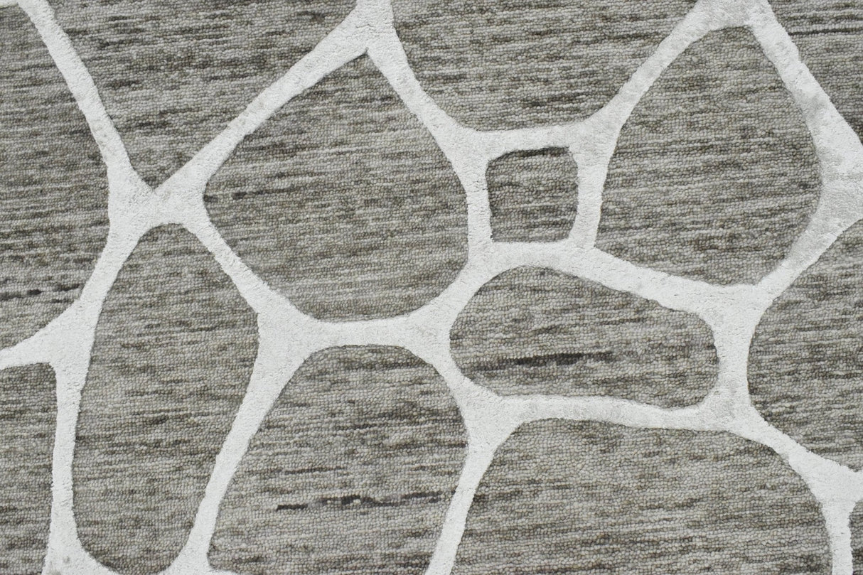 Modern Contemporary Brown Hand Tufted Wool 5x8 Area Rug