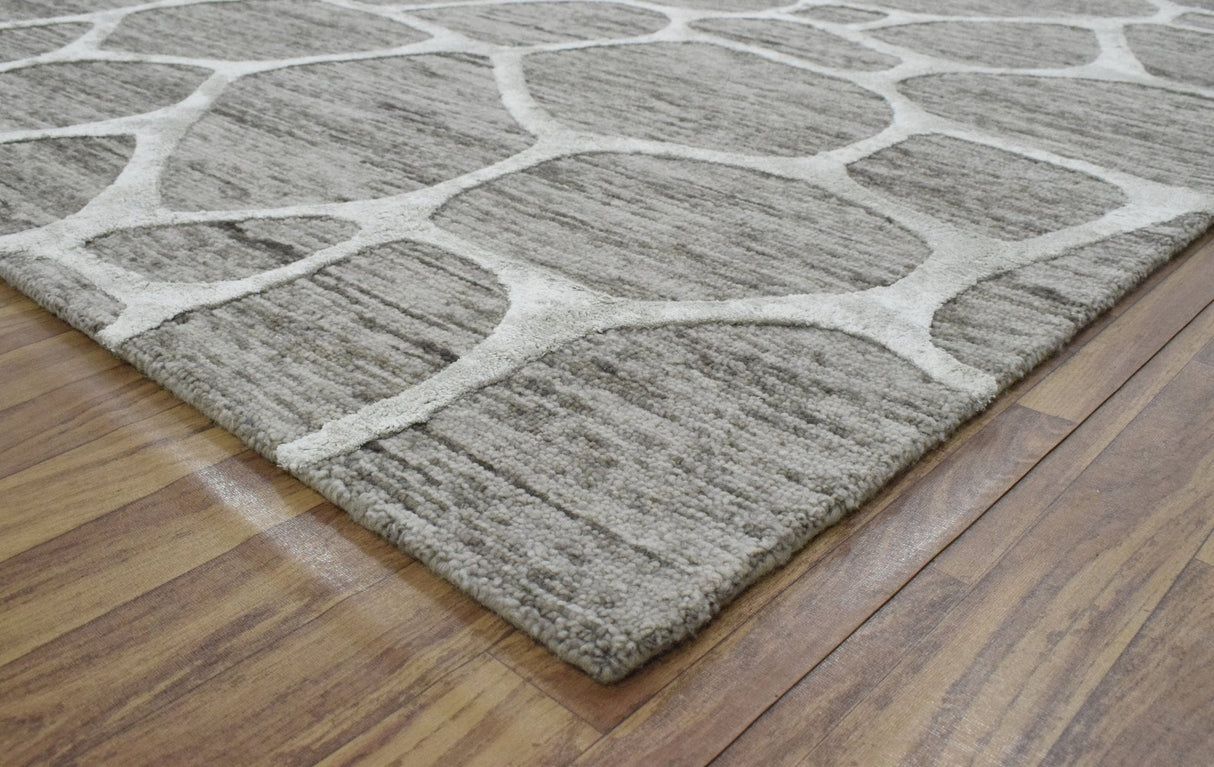 Modern Contemporary Brown Hand Tufted Wool 5x8 Area Rug