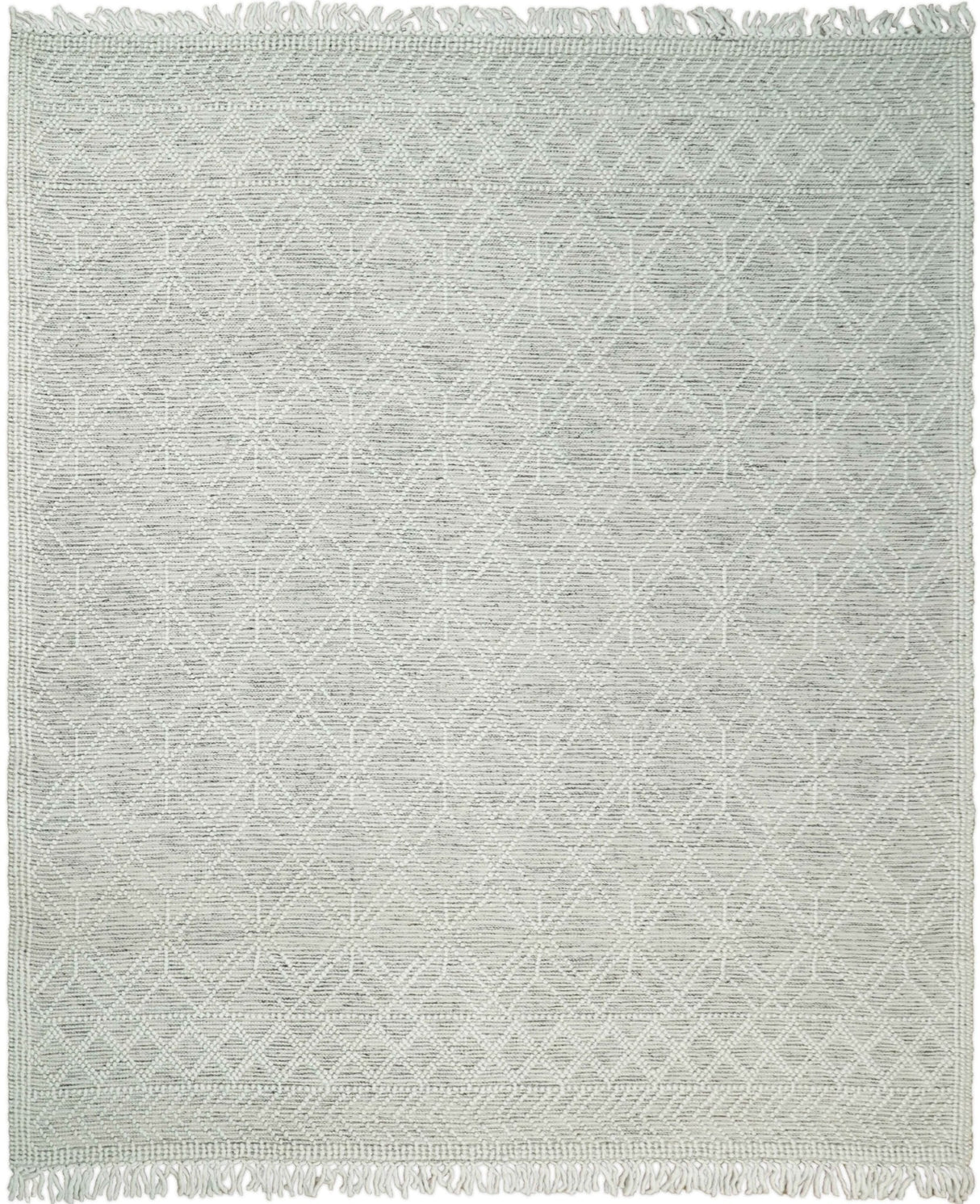 Modern Contemporary Hand Made White Wool Area Rug