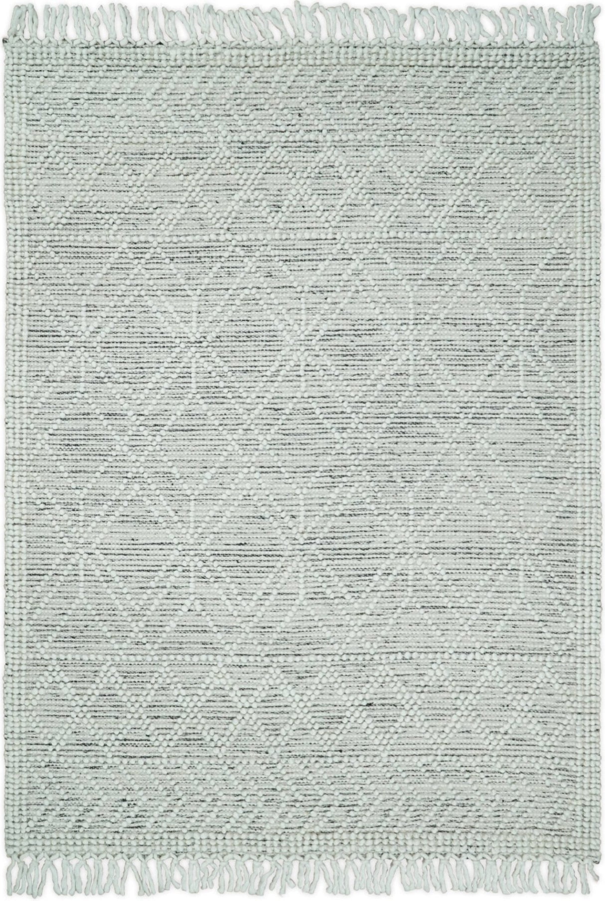 Modern Contemporary Hand Made White Wool Area Rug