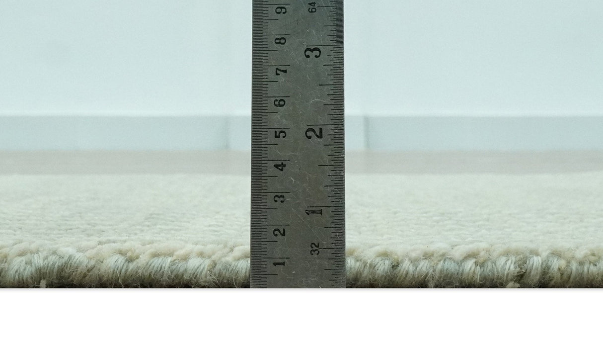 Modern Contemporary Olive, Beige and Ivory Stripes Design Custom Made wool area Rug