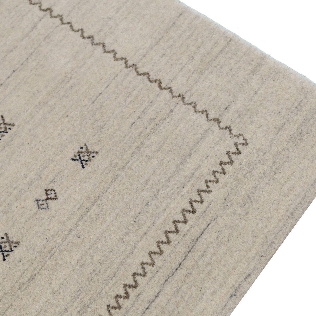 Modern Design Beige Hand Loomed Wool Area Rug