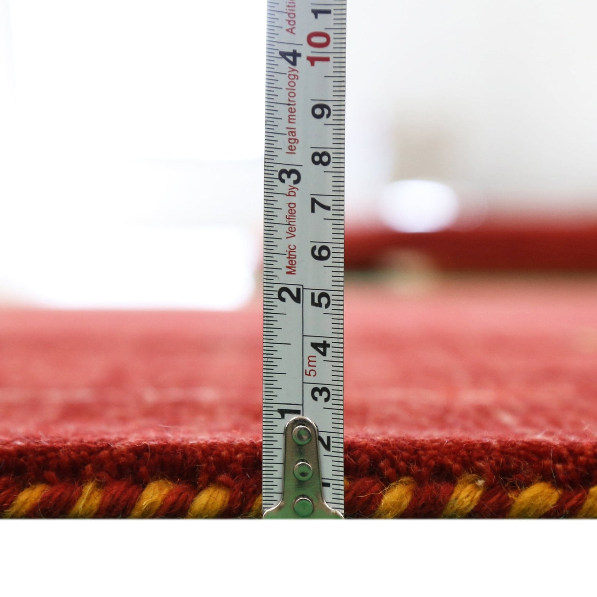 Modern Design Red Hand Loomed Wool Area Rug