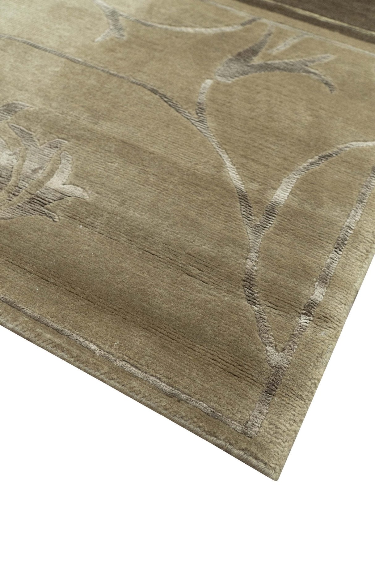 Modern Floral Style Multicolor 4x6 Hand Knotted Wool Area Rug
