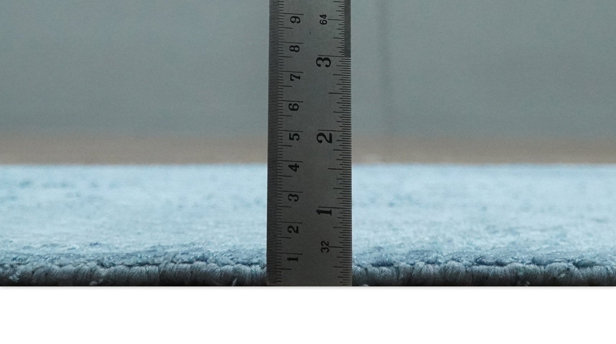 Modern Geometrical Cross Square Hand Made 2x3 Aqua Blue Art silk Area Rug-Area Rug-Parc Decor