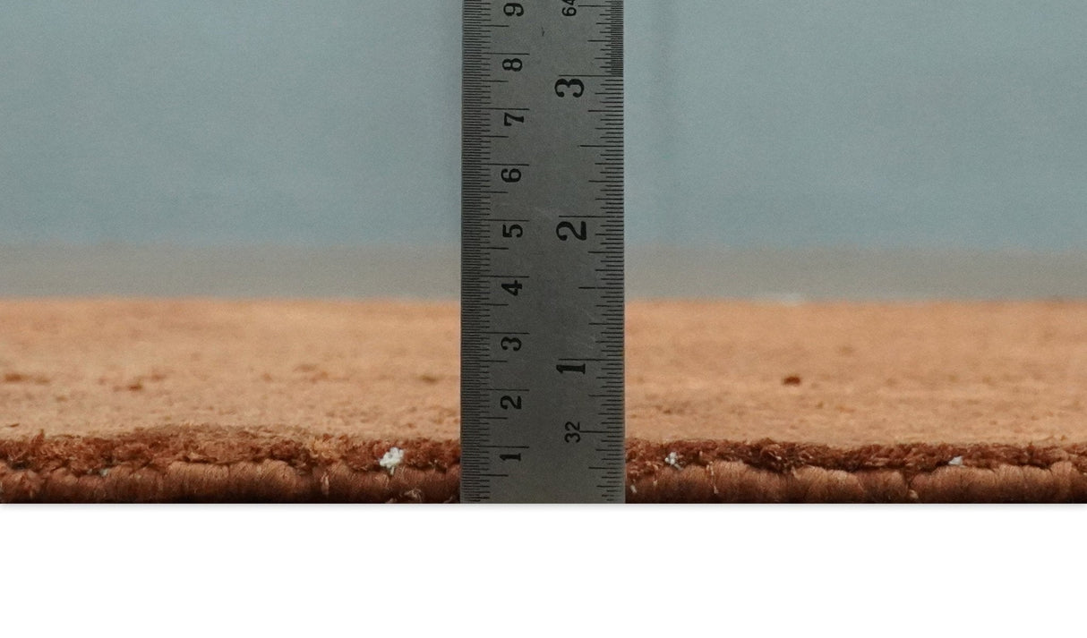 Modern Geometrical Cross Square Hand Made 2x3 Brown Art silk Area Rug-Area Rug-Parc Decor