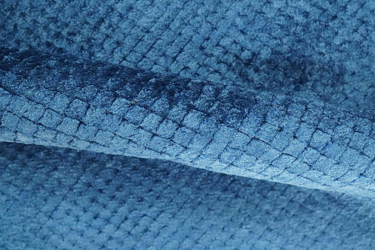 Modern Geometrical Cross Square Hand Made 2x4 Blue Art silk Area Rug-Area Rug-Parc Decor