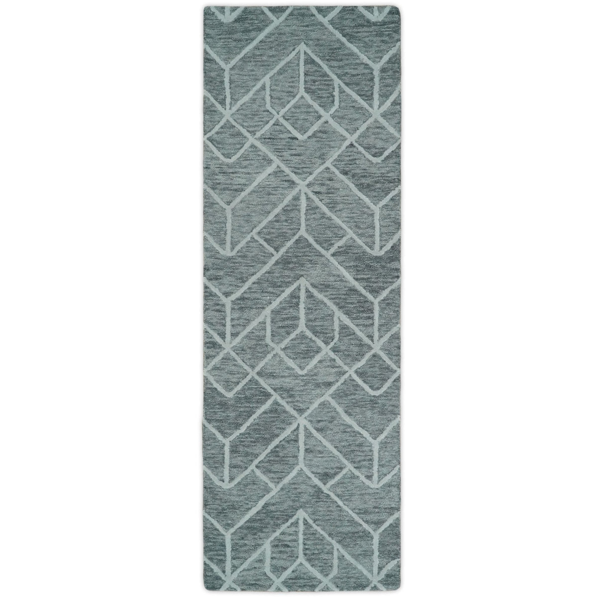 Modern Geometrical Design Hand Tufted Wool Area Rug