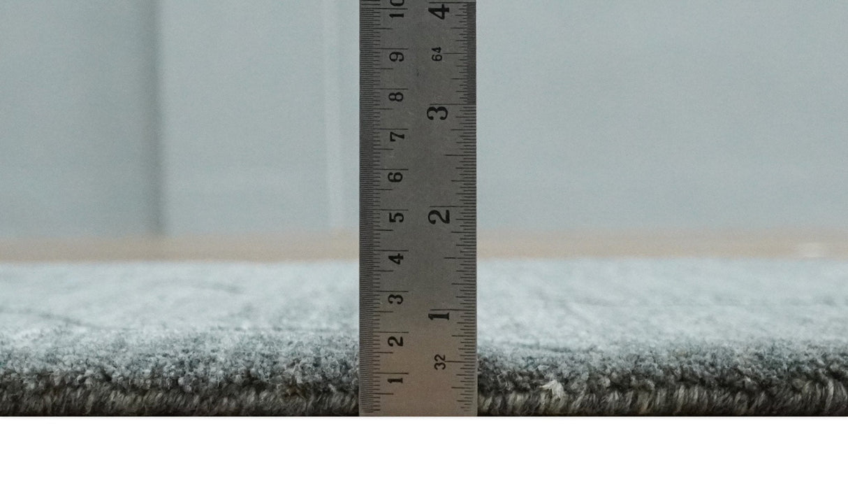 Modern Geometrical Hand Woven 2x3 Charcoal Area Rug made with Art Silk | N7123-Area Rug-Parc Decor